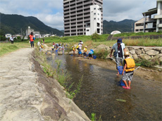 魚とり（出口川）